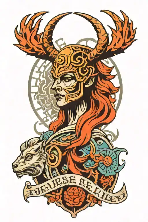 Norse Tattoo Of Hel
