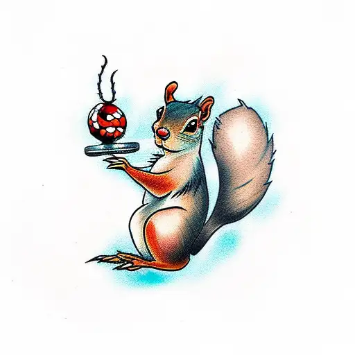 Squirrel With Ladybug