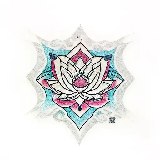 Lake With White Lotus