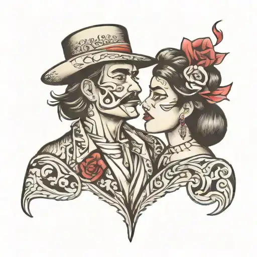 Chicano Male And Female In Love