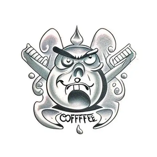 Angry Coffee Bean Animated Character