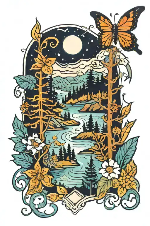 Nature Scene At Night