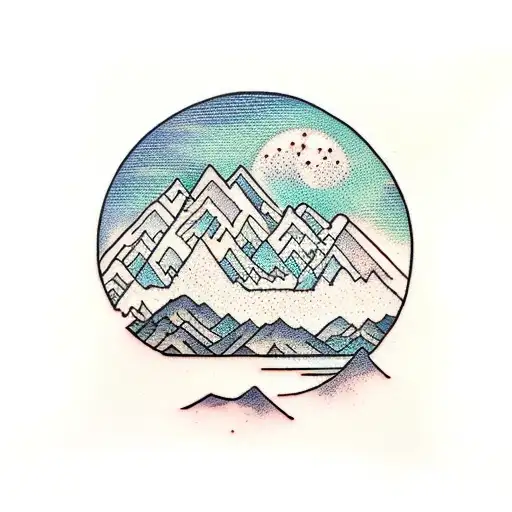 Mountain Landscape With A Serene Lake