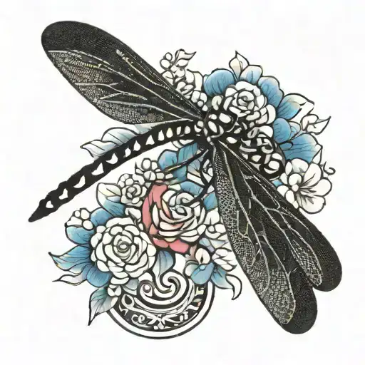 Dragonfly Perched On Semi Colon