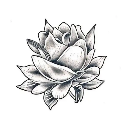 Black And White Dark Magnolia