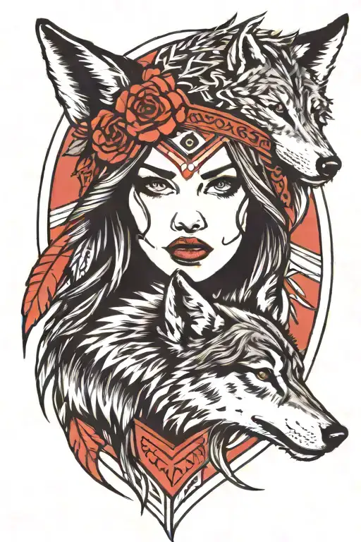 Lone Wolf And Tribal Girl