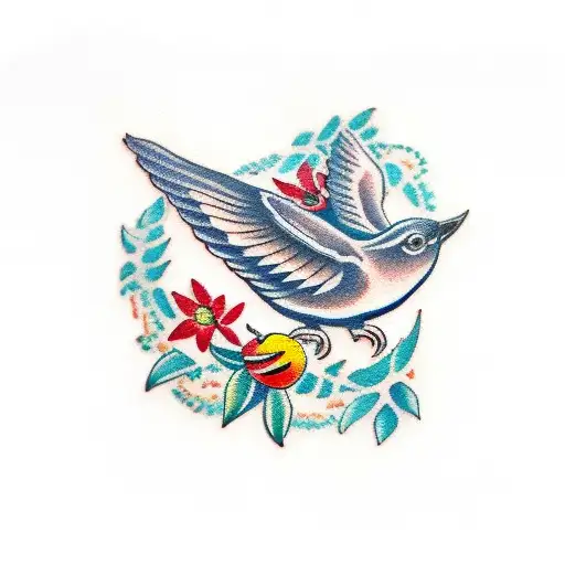 3 Little Birds On A Bay Leaf Crown