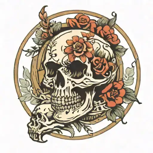 Circle And Skull