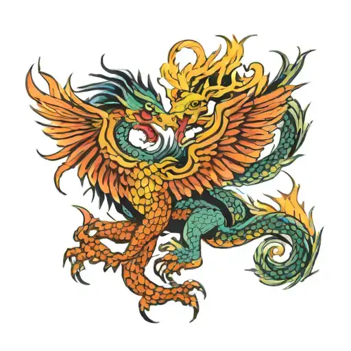 A Vietnamese Dragon And A Phoenix Rising From The Ashes