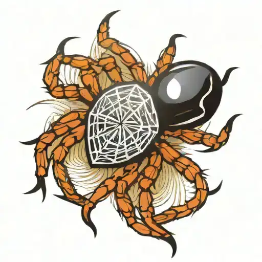 Spider With Diamond Body Shaped Like