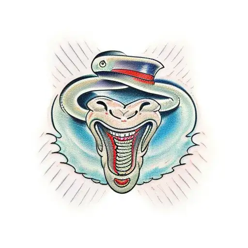 Wolen Face With A Snake