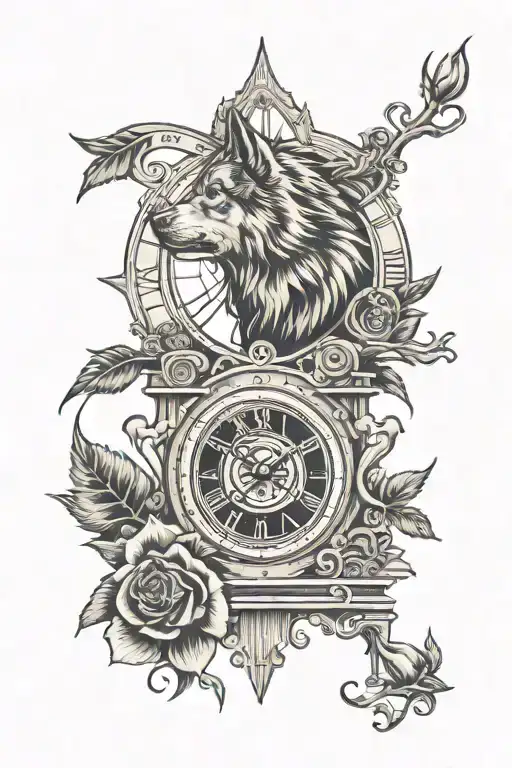 Davinci Clock Tower Wolf Rose