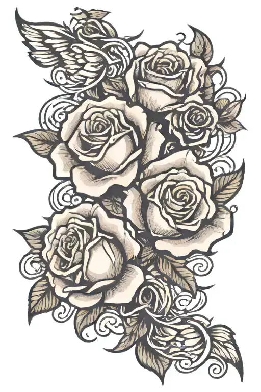 Roses Intertwined Tough Love Angles Flying