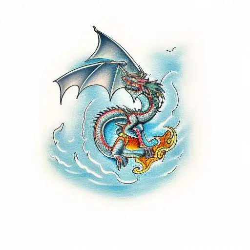 Dragon Around A Sand Watch