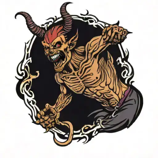 Demon Coming Out Of The Chest Ripping It Open