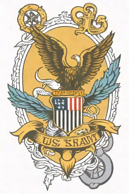 Eagle Anchor And Us Navy