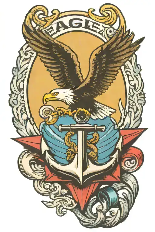 Eagle Anchor And Us Navy