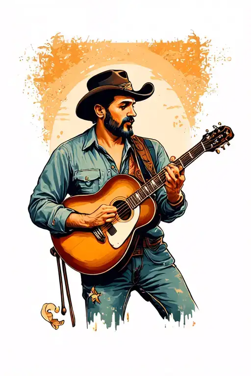 A Man Playing Guitar