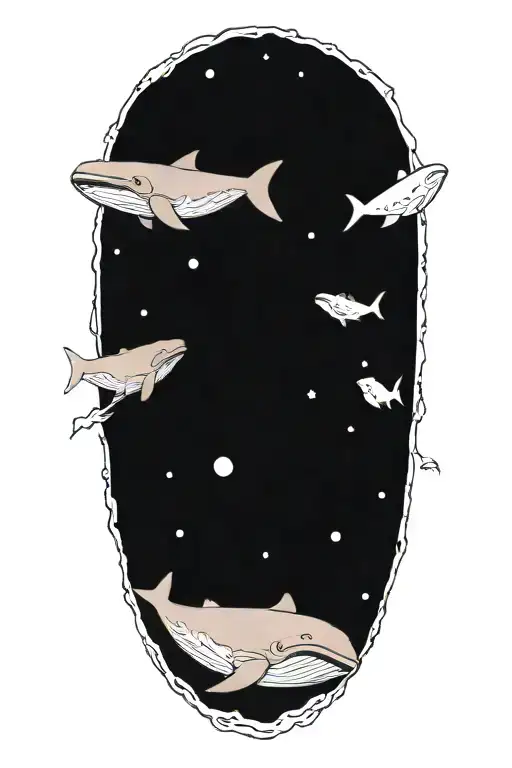 Sperm Whale Several Miles Above The Surface Of An Alien Planet