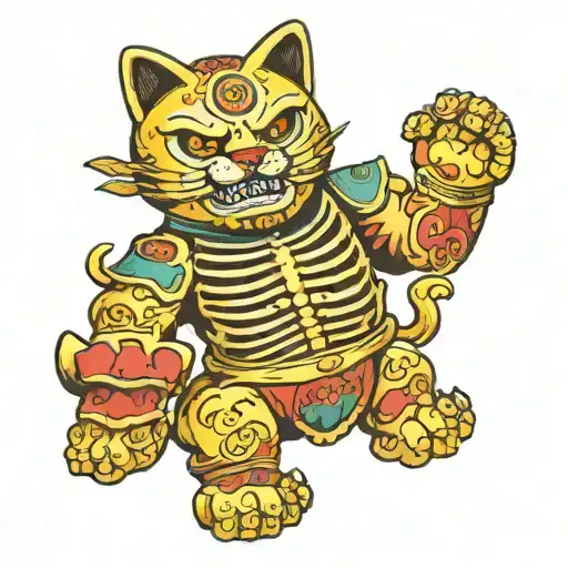 Dancing Manekineko Skeleton