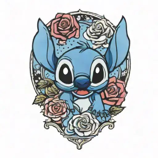 Stitch Disney And Roses