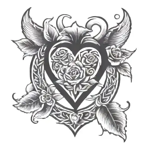 Horseshoe Heart Rose