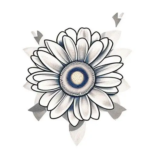 Daisy Minimal Tattoo With A Cancer Constilation