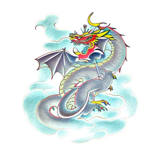Dragon With Chinese Characters