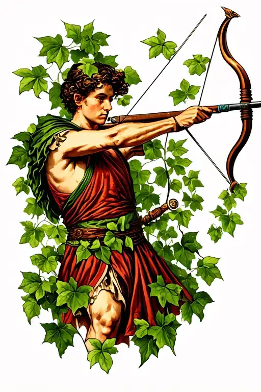 Ivy Plant And A Archer Aiming