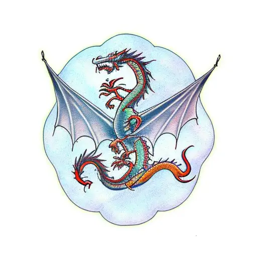 A Tattoo Depicting Dragon Scales