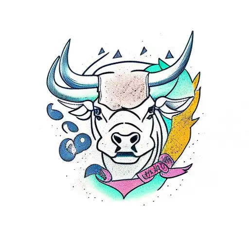 A Bull Charging Through A Forest