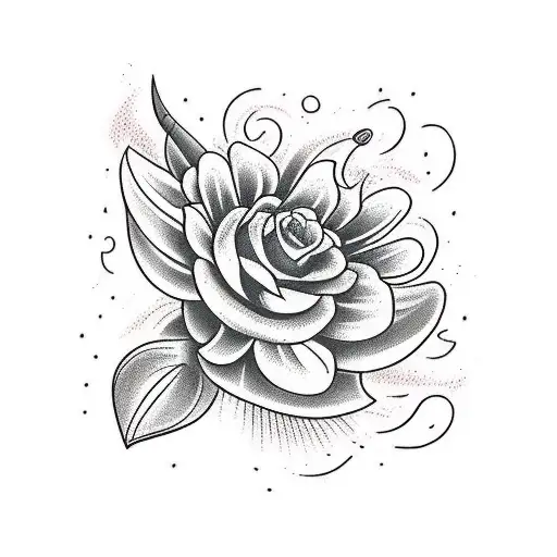 Flower Lycoris Rouge And Bird