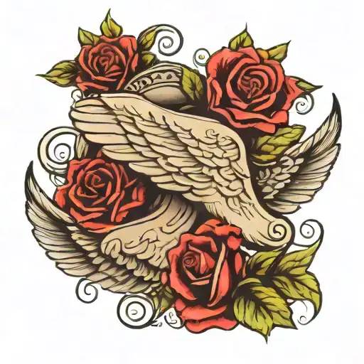 Little Feet Prints With Angel Wings That Says Never In My Arms Always In Heaven