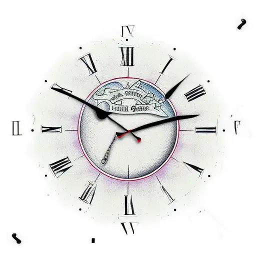 God's Timing That Includes A Clock With A Cross