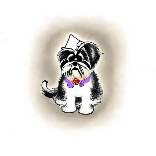Shih Tzu Black And White