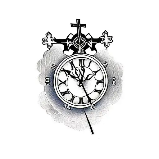 Clock With A Cross For Jesus