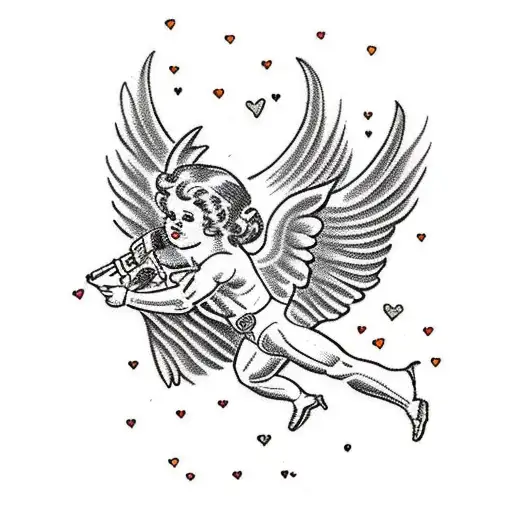Cupid Angel With Jetpack And Gun
