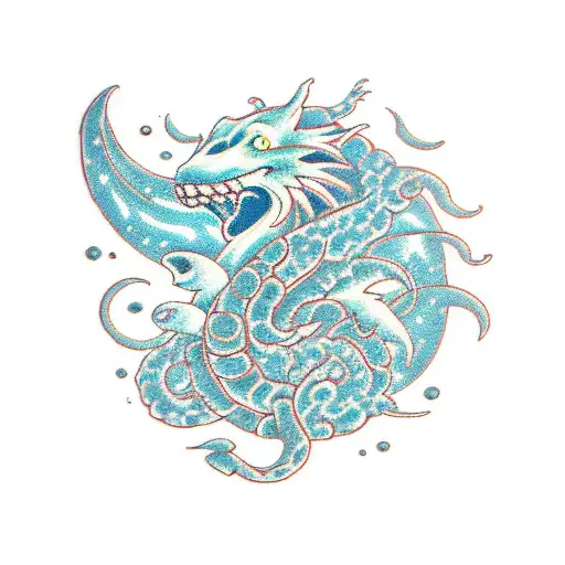 Ocean Space Wolf Kraken Dragon