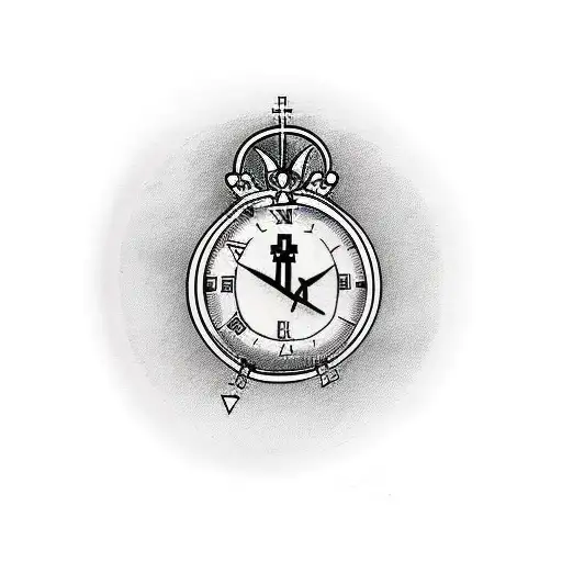 Clock With A Cross For Jesus