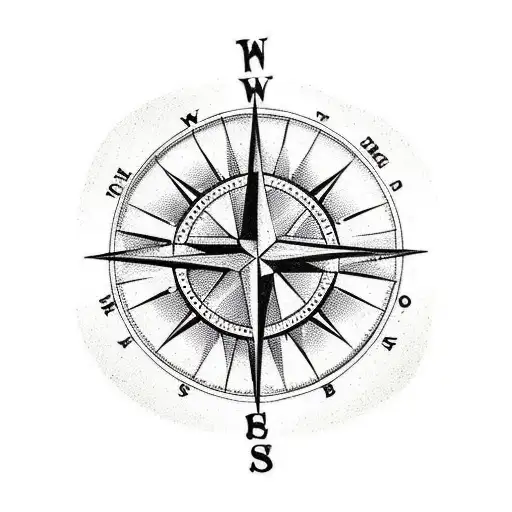Compass With Letter J