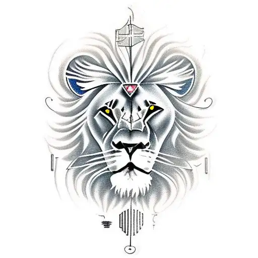 Lion With Electrical Circuits