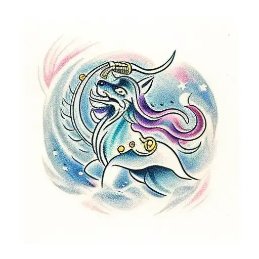 Create A 1930'S Galactic Capricorn Cartoon