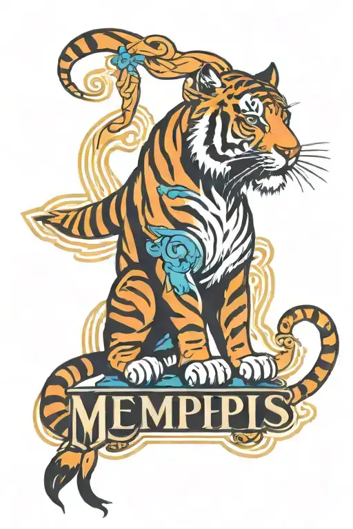 Memphis Tiger Logo Merged