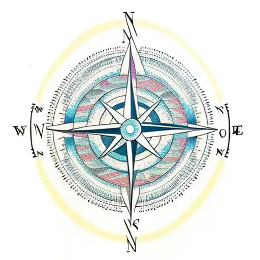 Compass With Wave