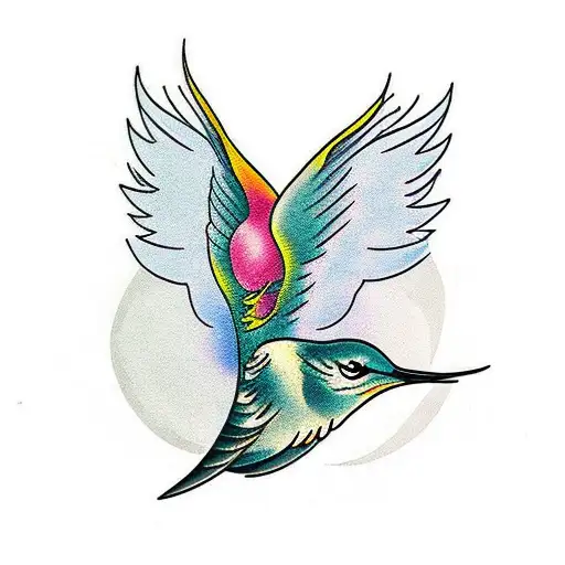 Alfa Wolf In Love With Humming Bird