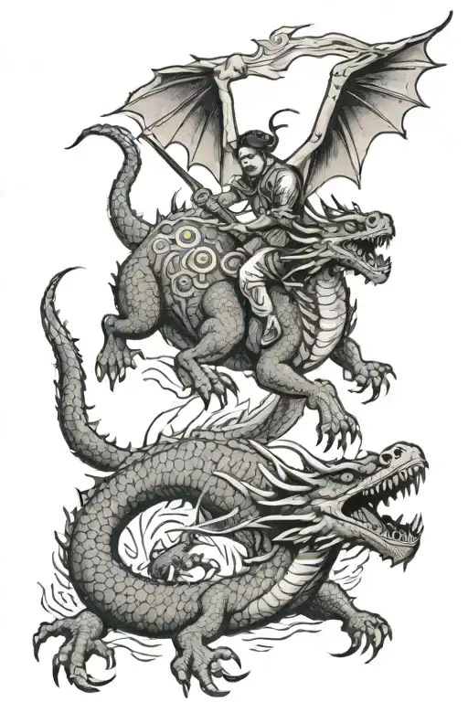 San Jorge Killing A Dragon