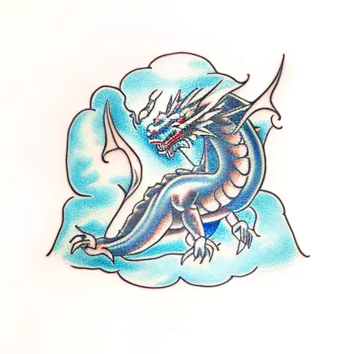 Blue-eyed White Dragon