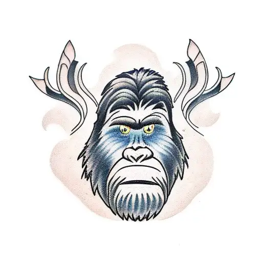 Bigfoot With Two Daughters