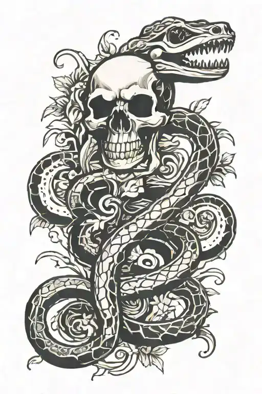 Skeleton Snake Wrapped Loosely