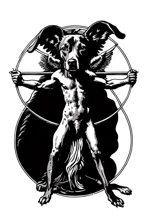 Vitruvian Man Dog